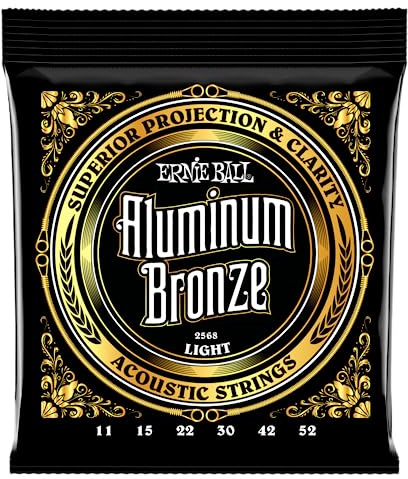 Ernie Ball, Light Aluminum Bronze, Corde per chitarra acustica, diametro 11-52