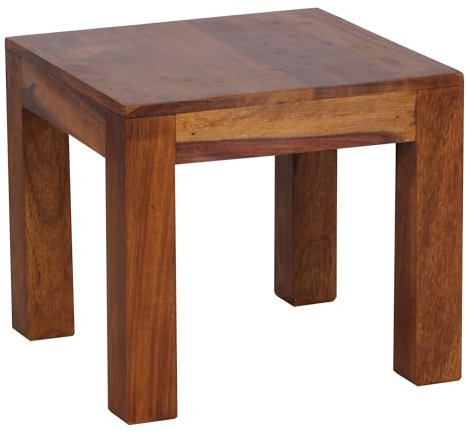 FineBuy Couchtisch Massiv-Holz 45 cm breit Wohnzimmer-Tisch Design Landhaus-Stil Beistelltisch Natur Farbe wählbar
