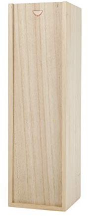 Twine Single Wooden Wine Gift Box with Sliding Lid, Champagne Gift Box, Perfect for Housewarming, Weddings, and Special Celebrations, Holds 1 Bottle, Wine Accessories, Paulownia Wood Storage Boxes