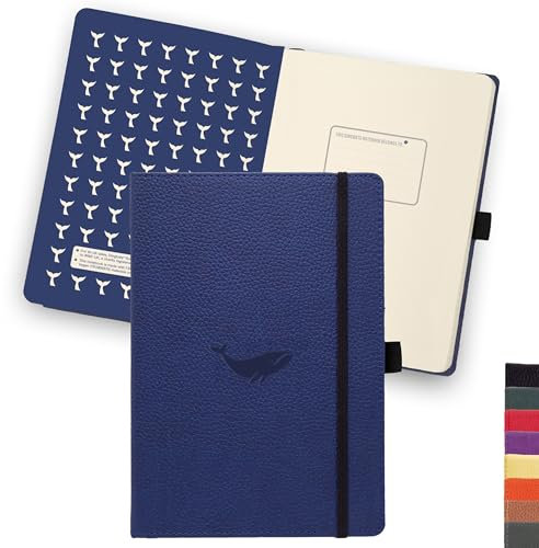 Dingbats* - Tierwelt Notizbuch A5 Liniert - Hardcover aus veganem Leder für Arbeit, Reisen, Uni - mit elastischem Verschlussband
