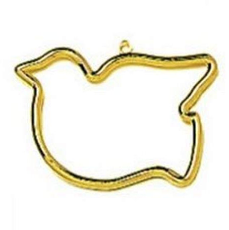 Vervaco Stickrahmen Plastik Klein Stickerei Rahmen GOLDENE VÖGEL Kreuzstich Zubehör Rahmen ca. 9 x 6 cm Kunststoff Wanddekoration DIY Stickbilder zum Aufhängen Handwerksmaterial