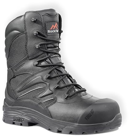 Rock Fall Men's Titanium Safety Boot, Black, 10 UK