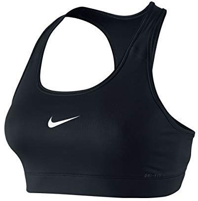 Nike Women's Victory Compression Sports Bra, Dri-FIT Sports Bra for Women with Racerback Design, Black/White, Small