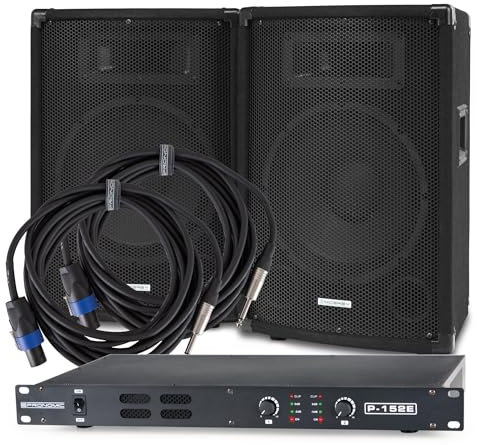 McGrey PA Set DJ-01, 2X Caja 10, 1x Etapa de Potencia, 2X Cables, 200W RMS