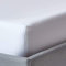 HOMESCAPES Extra hohes Spannbettlaken Bio-Baumwolle 180x200 cm weiß, Satin Bettlaken mit Gummizug, Fadendichte 400