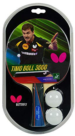 Butterfly Timo Boll Shakehand Ping Pong Paddle - Good Speed and Spin with Superb Control - Japan Series - Recommended for Beginning Level Players - International Table Tennis Federation Approved
