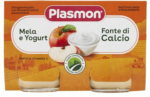 Plasmon Omogeneizzato Yogurt e Mela 2x120g (12 Confezioni)