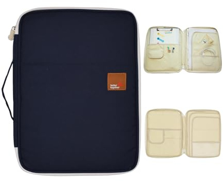 Mygreen Universal Travel Gear Organizer/Electronics Accessories Bag/Document File Bag (Large/Slim, Dark Blue)