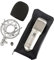 Pronomic CM-100S Studio Großmembranmikrofon XLR-Kondensatormikrofon (mit Mikrofonspinne, Etui, Windschutz, Reduziergewinde) silber