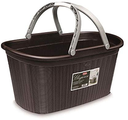 CESTA ELEGANCE 58X38X28 MANICI MOKA