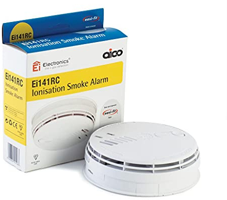 Aico EI141RC Mains Ionisation Smoke Alarm with 9V Battery Back-up