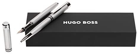 HUGO BOSS Stifte-Set Filament Chrome HPBP265B (Kugelschreiber & Füllfederhalter) | Geschenkbox
