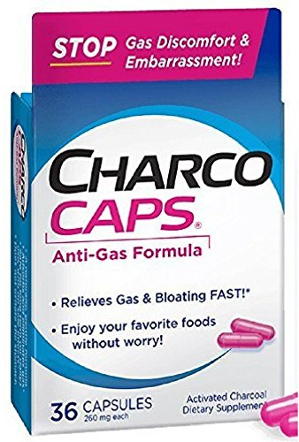 CharcoCaps 260 mg Capsules 36 ea (Pack of 2)