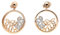 Esprit Damen-Set: 2 Paar Ohrringe Silber vergoldet Zirkonia delicate bouquet rose weiß ESER92948A000