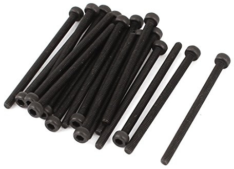 sourcingmap® 20 st 12,9 legerat stål sexkantsuttag huvud räfflad skruv bult M2,5 x 40