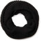 styleBREAKER Unisex Feinstrick Loop Schal einfarbig | Weicher elastischer Winter Schlauchschal in Feinripp Optik | Warmer Strick Loop für Damen und Herren, Farbe:Schwarz