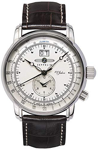 Zeppelin Herrenuhr Analog Quarz mit Lederarmband – 76401