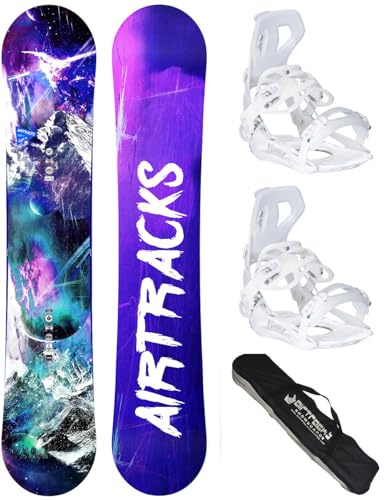 AIRTRACKS Snowboard Set - Tabla Red Snake Mujer 145 - Fijaciones Master W M - SB Bolsa/Nuevo