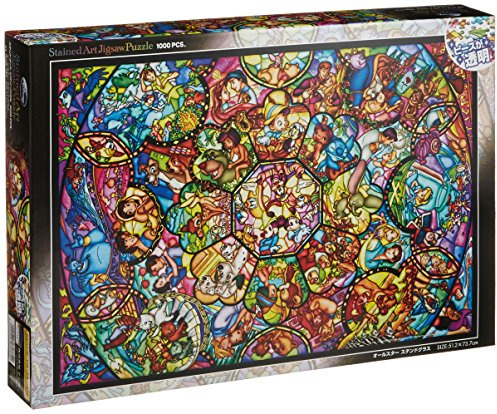 Disney Stained Art Jigsaw Puzzle[1000P] All Stars Stained Glass (DS-1000-764)
