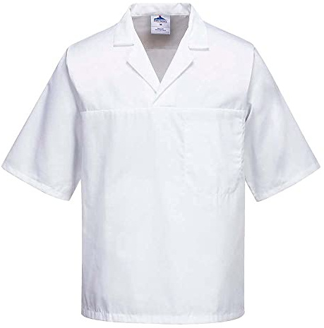 Whites Chefs Clothing Unisex Bakers Shirt, White, M / Med / Medium, Chest Size: 40-42 inch / 102-107 cm, Bakers Uniform, White Hides Flour & Reflects Heat Away from the Body, A102-M