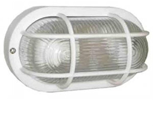 Aplique ovalado de aluminio con rejilla BLANCO E27 GSC 0700782