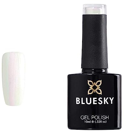Bluesky Gel Nail Polish, Moonlight and Roses 80528, White, Long Lasting, Chip Resistant, 10 ml (Requires Drying Under UV LED Lamp)