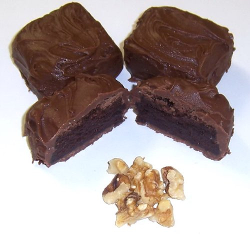 Scott's Cakes Milk Chocolate Covered Brownie Bites with Walnuts in a 1 Pound White Bakery Box