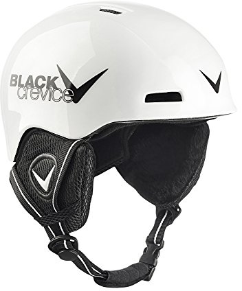 BLACK CREVICE Stubai Casco de esquí para niños I Casco esquí para niños Resistente a Golpes con diseño Deportivo I Casco esquí Transpirable I Tamaño Ajustable (52-54, Blanco)