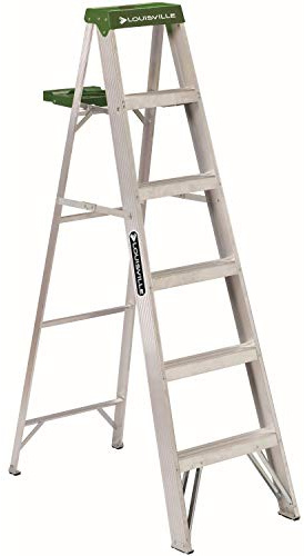 Louisville Ladder AS4006 6-Foot Aluminum Step Ladder, 225-Pound Capacity, Green, 6 Feet