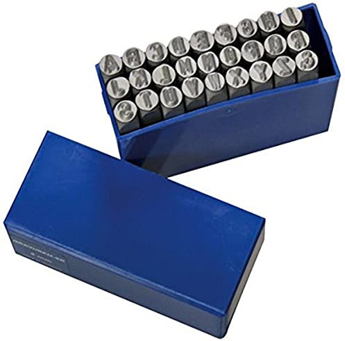 SW-Stahl 08802L Schlagbuchstaben, 5 mm I Prägewerkzeug Härtegrad I Buchstaben Stempel Metall Präzision I Handstempel Alphabet 27-teilig I Gravur Stempel Legierung