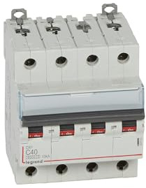 407902 Disjoncteur tétrapolaire 40A - 4P Courbe C - 6/10kA - À vis - Legrand DX3