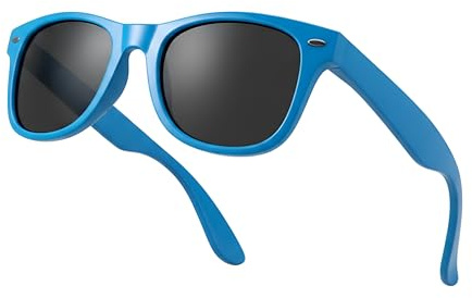 Komonee Drifter Sunglasses UV400 Protection Light Blue Classic Style Retro Sun Shades Eye Glasses Unisex For Men Women Travel & Fashion – Lightweight Frame Fashion Eyewear Outdoors