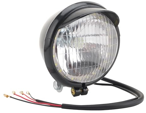 GOOFIT Phare Avant Universel 12 V Remplacement pour Moto Scooter Quad avec Clignotants intégrés