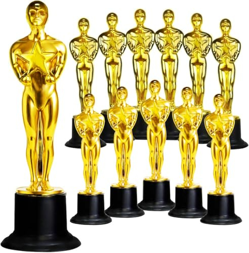 GiftExpress 12-Pack 6 Gold Award Trophy, Award Statues, Statues Trophies for Award Ceremony, Appreciation Gift (Pack of 12)