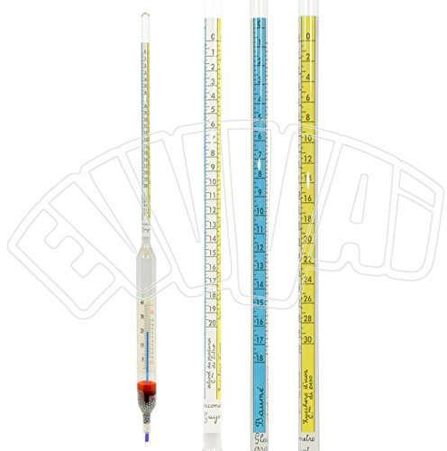 GLEUCOMETRO GUYOT DA BANCO TERMOMETRO A 3 SCALE ZUCCHERO ALCOOL BAUMÈ