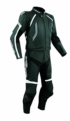 Combinaison Cuir Blouson Pantalon 2 pc. Piste Moto Motard Racing Protections CE