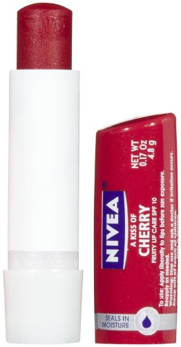 A kiss of Flavour Cherry Tinted Lip Care Nivea 0.17 oz Lip Balm For Unisex