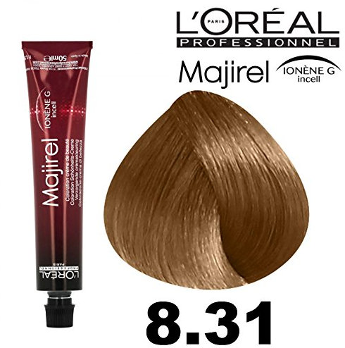 L'Oreal, Majirel 8,31 - Rubio Ch. Dorado Ceniza 50 ml.