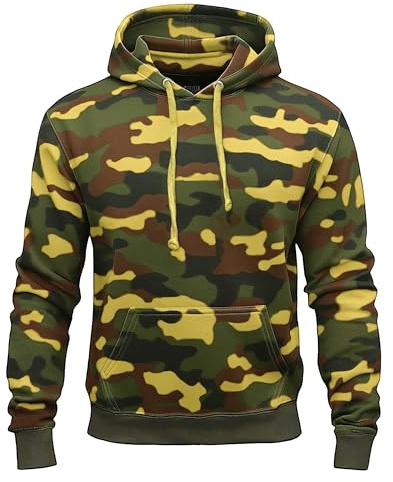LARGE ARMY CAMOUFLAGE classic plain pullover hoodie unsex and these are ideal for mens and ladies hooded sweatshirt
