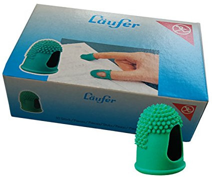 Läufer 77111 Blattwender Größe 1, Ø 12 mm, grün, Latex-frei, mit feinen Gumminoppen, Schachtel mit 10 Stück