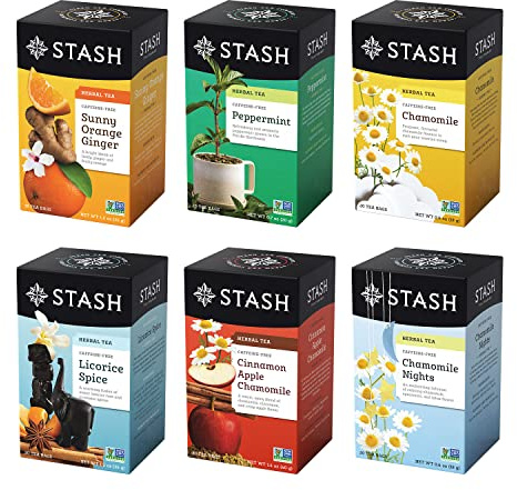 Stash Surtido de té de hierbas calmante caja de 18 unidades (paquete de 6)