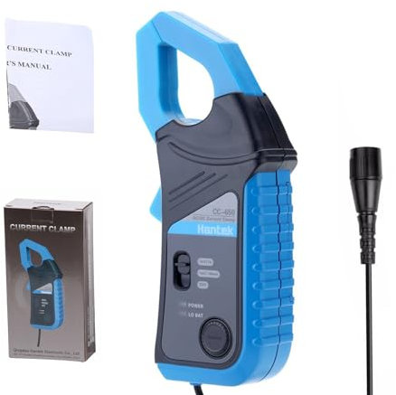 Hantek CC650 AC/DC Current Clamp 400Hz Bandwidth, 1mV/10mA, 650A Auto Oscilloscopes and DMMs, BNC Plug