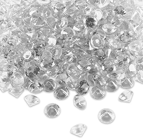 Super Z Outlet Acrylic Decorative Scatter Fillers for Table Decor, Vase, Weddings, Birthdays, Events, and Crafts (1 Pound, Approx. 240 Pieces) (Clear)