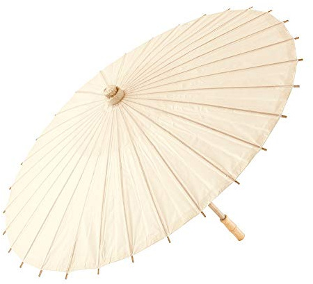 Weddingstar Ivory Paper Parasol (1)
