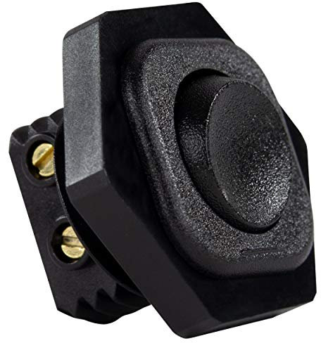 REV Wippschalter, Einbauschalter 1polig, 230VAC, max. 6(2) A, Bohrung: 22mm, schwarz