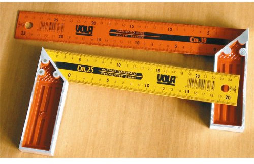 Metrica Squadra Falegname 400 Vola in Acciaio al Carbonio C 70 Costruzione in Metallo