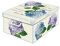 Kanguru Caja En Cartón de Almacenaje, con Tapa, Hortensias, Mediana