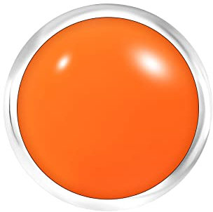 Andante Fluoreszenter CHUNK Click-Button Druckknopf (NEON Orange) für Chunk-Armbänder, Chunk-Ringe und andere Chunk-Accessoires