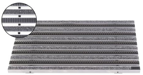 ACO Self® Vario Schuhabstreifer - Rips Cassettenbürsten Hellgrau 100 cm x 50 cm (B x H)