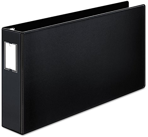 Cardinal® Premier 11 x 17 Binder, Easy Open® Locking Slant-D® Rings, 3, 650-Sheet Capacity, Black with Spine Label Holder